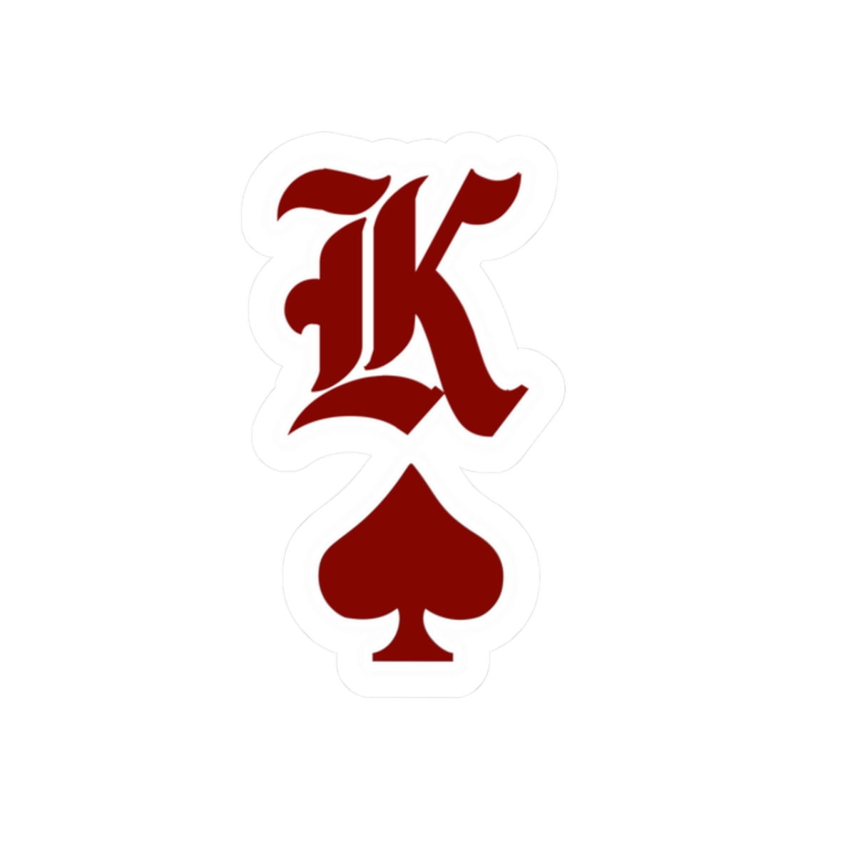 King of Spades Red Gothic Sticker